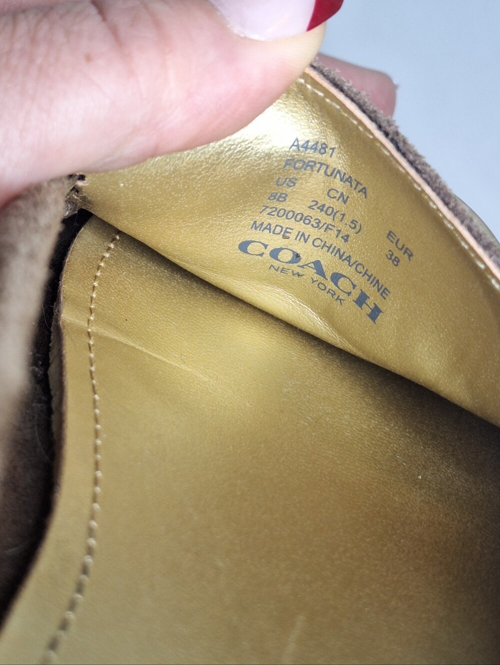 Coach Fortunata Moccasin Loafers Womens Size 8B Brown Suede Driver Flats Slip On - Picture 11 of 11